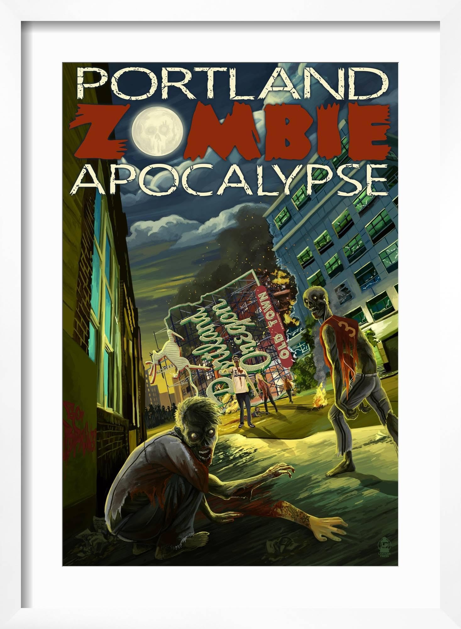 Amazon.com: AllPosters Wall Art Print Portland, Oregon - Zombie